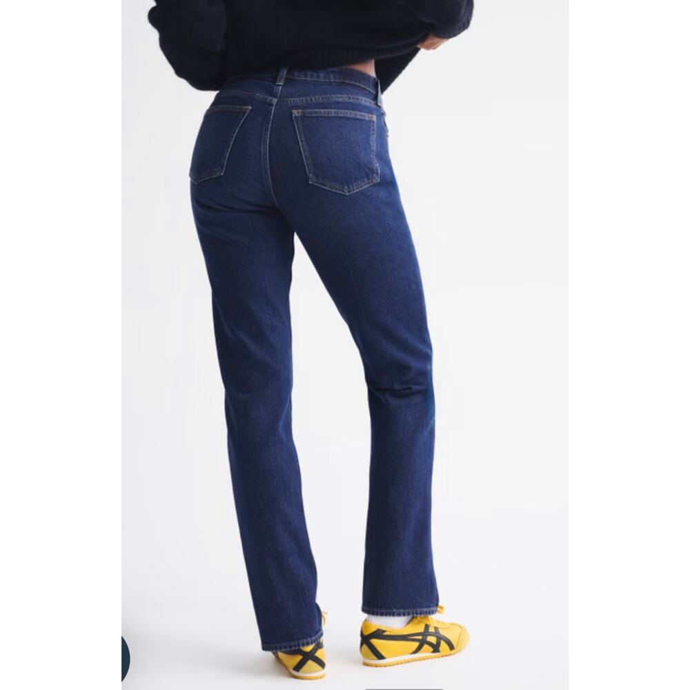 Abercrombie Fitch Curve Love 90s Straight Mid Rise Jeans Dark Women’s Size 27 - Picture 9 of 9